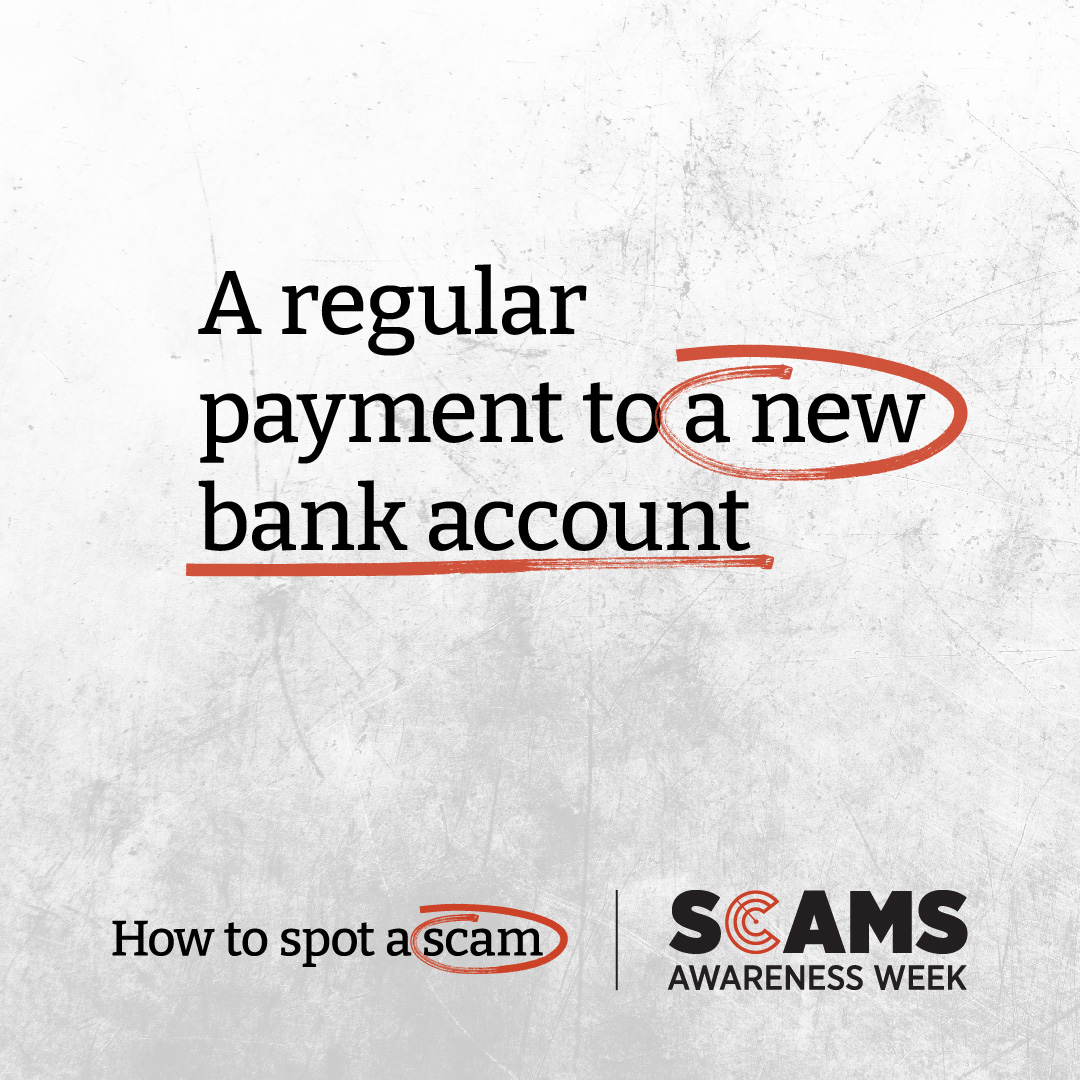 SAW Social spot - A regular payment to a new bank account