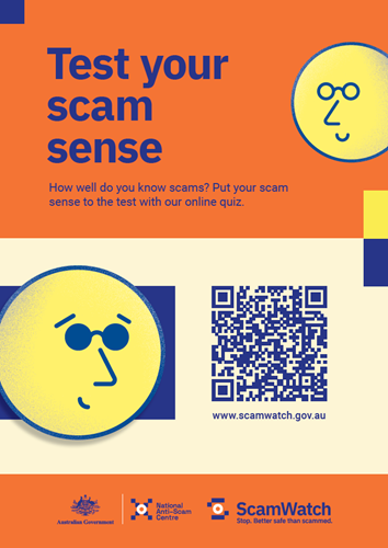 Test your scam sense. How well do you know scams? Put your scam sense to the test with our online quiz. scamwatch.gov.au/scam-quiz